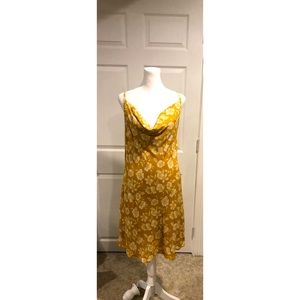 Plus size yellow floral dress